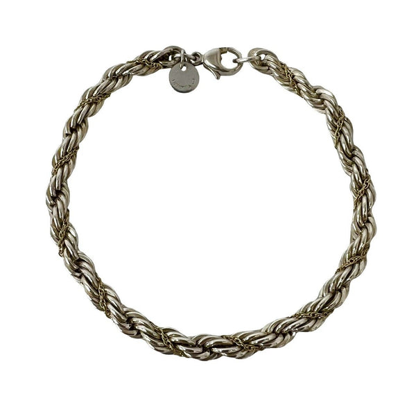 TIFFANY&Co. Twist Rope Silver Au750 Bracelet