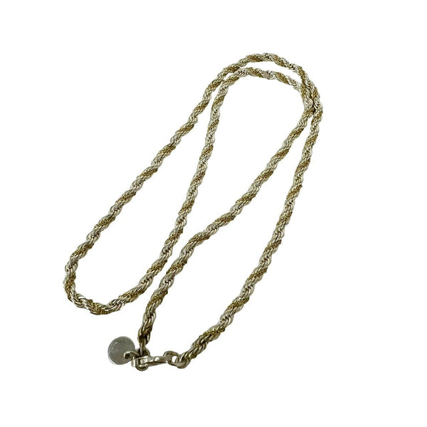 Tiffany & Co. Twist Rope Silver Au750 Necklace
