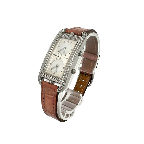 Hermes Cape Cod Deux Zones Steel Quartz