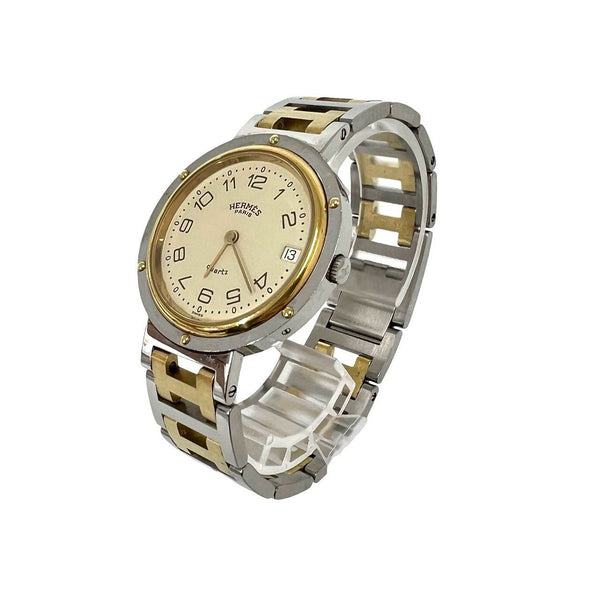 Hermes Clipper Stainless Steel Quartz Wristwatch