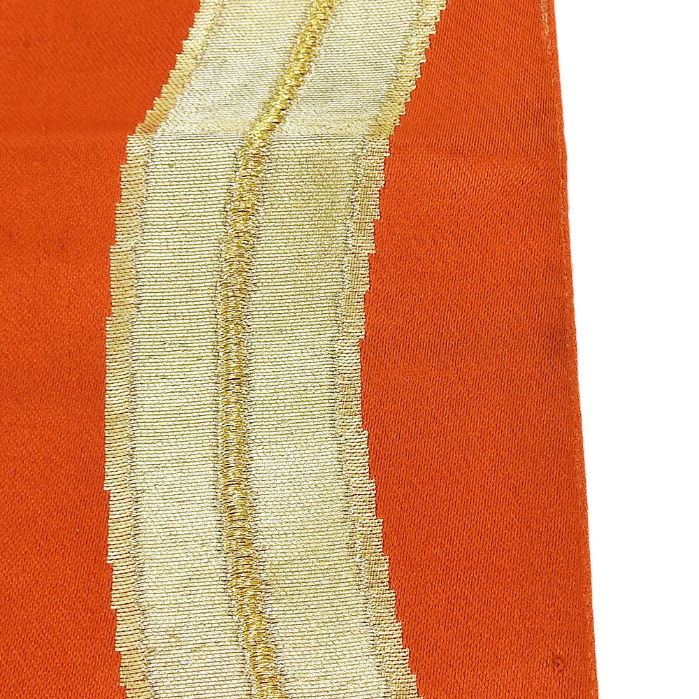 Silk Furisode Bag Belt Orange Gold