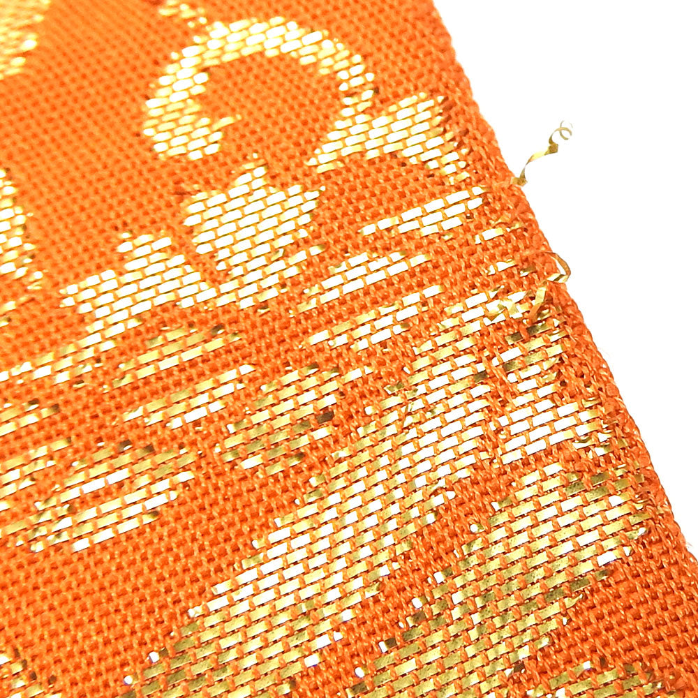 Used Polyester Bag Belt Orange Gold