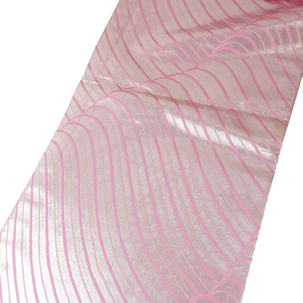 Silk Bag Belt for Dance Stage Pink Silver Kimono