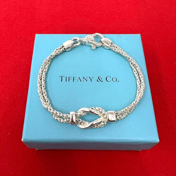 Tiffany & Co. Double Rope Knot Silver Bracelet