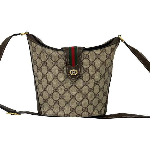 Gucci GG Sherry Line Leather PVC Shoulder Bag