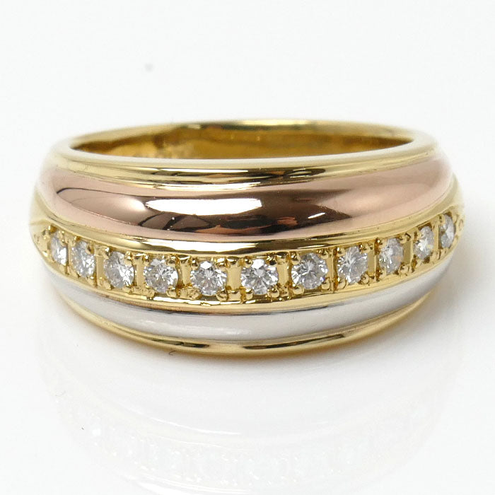 K18YG/Pt900 Diamond Ring 0.24ct