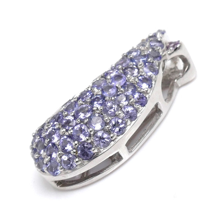 K18WG White Gold Tanzanite Pendant Top