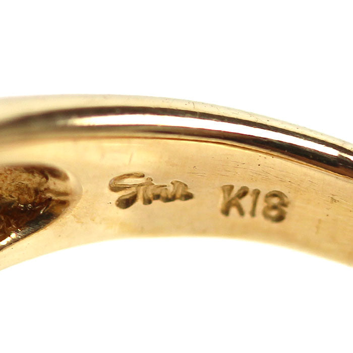 K18YG Yellow Gold Dolphin Diamond Ring