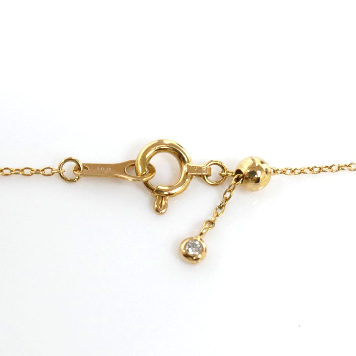 K18YG Gold Diamond Initial Necklace