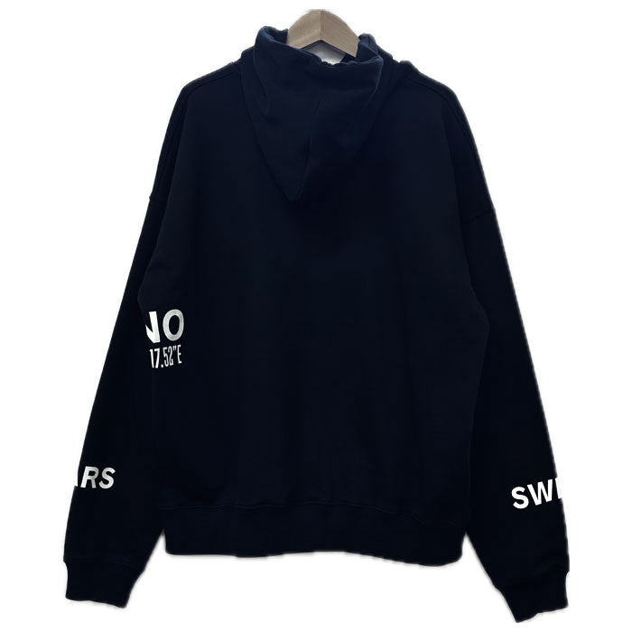 SY32 Oversized Hoodie Long Sleeve T-Shirt Black M