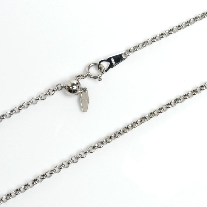 K18WG White Gold Black Diamond Cross Necklace