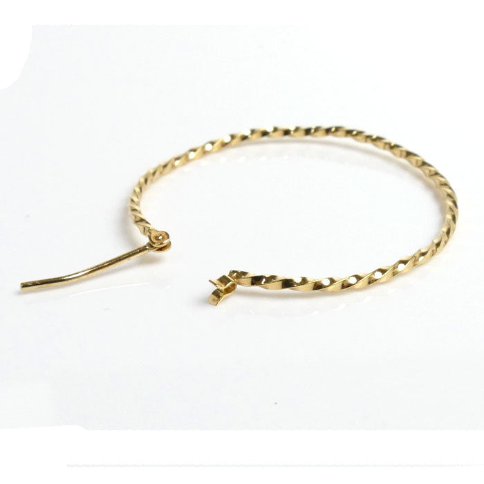 K18YG Yellow Gold Hoop Earrings