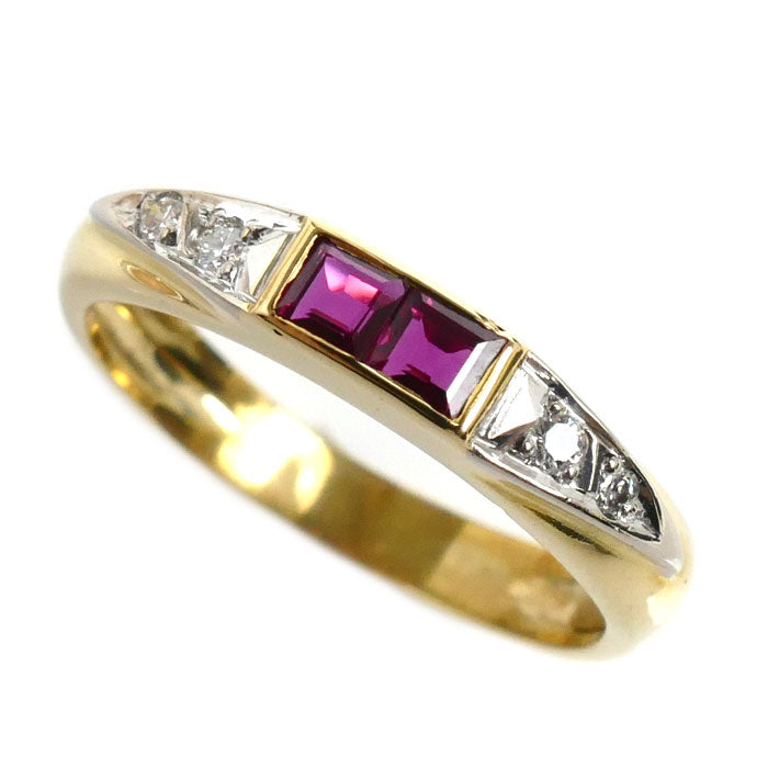 K18YG Yellow Gold Ruby Ring 0.28ct