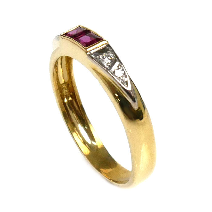 K18YG Yellow Gold Ruby Ring 0.28ct