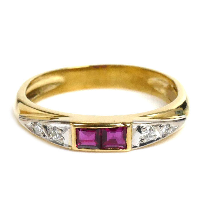 K18YG Yellow Gold Ruby Ring 0.28ct