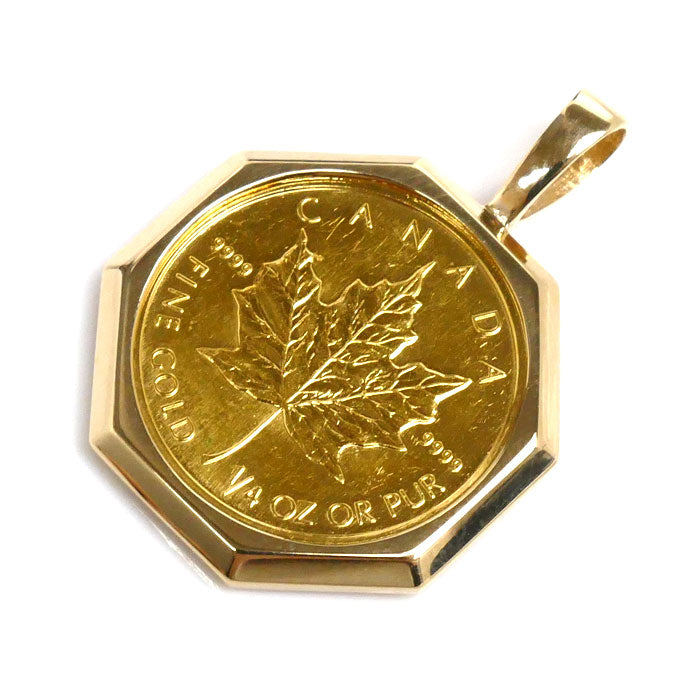 K24YG/K18YG Maple Leaf 1/4OZ Pendant