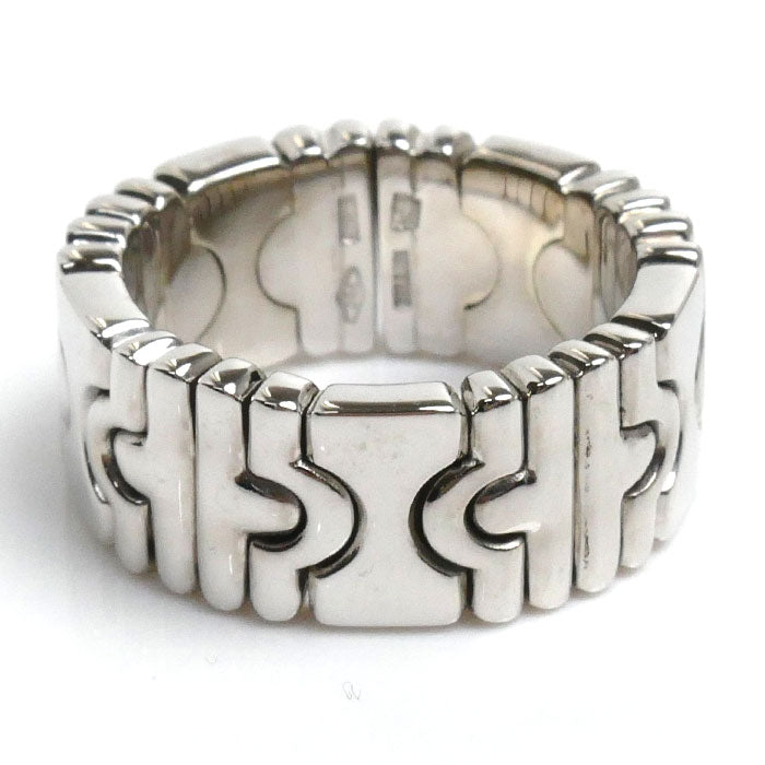 Bvlgari K18WG White Gold Parentesi Ring