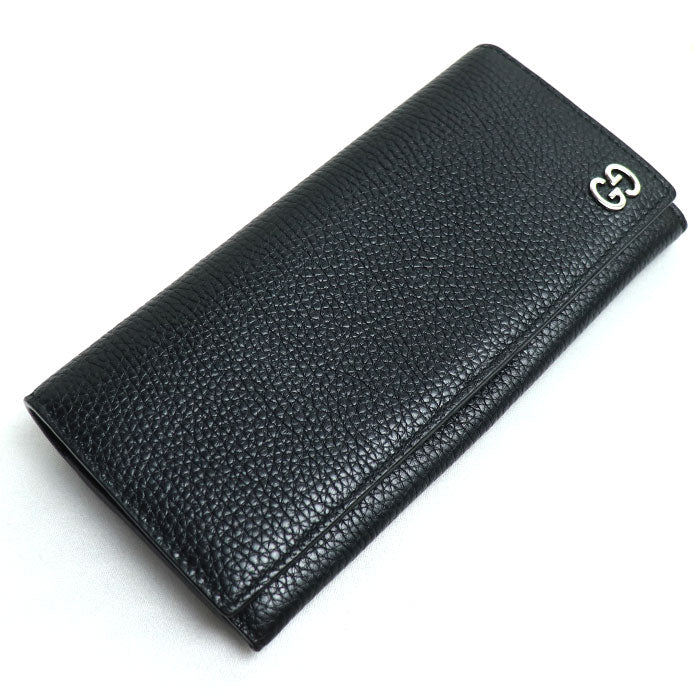 Gucci Dorian Leather Long Wallet Black