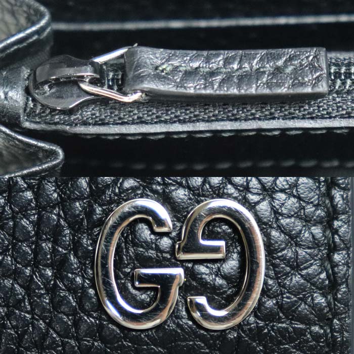 Gucci Dorian Leather Long Wallet Black