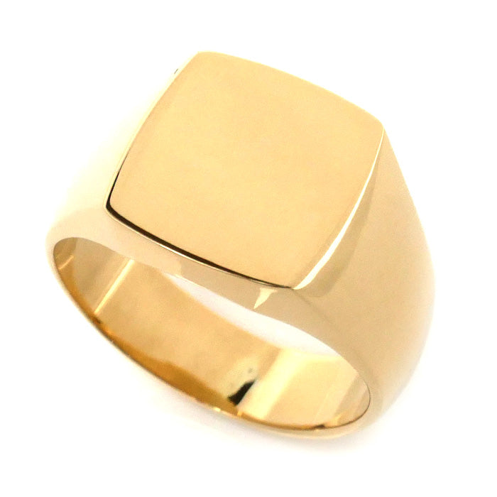 K18YG Yellow Gold Signet Ring 18