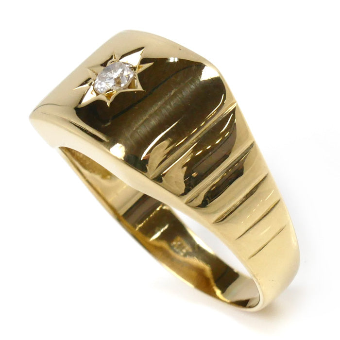 K18YG Yellow Gold Diamond Ring 19.5