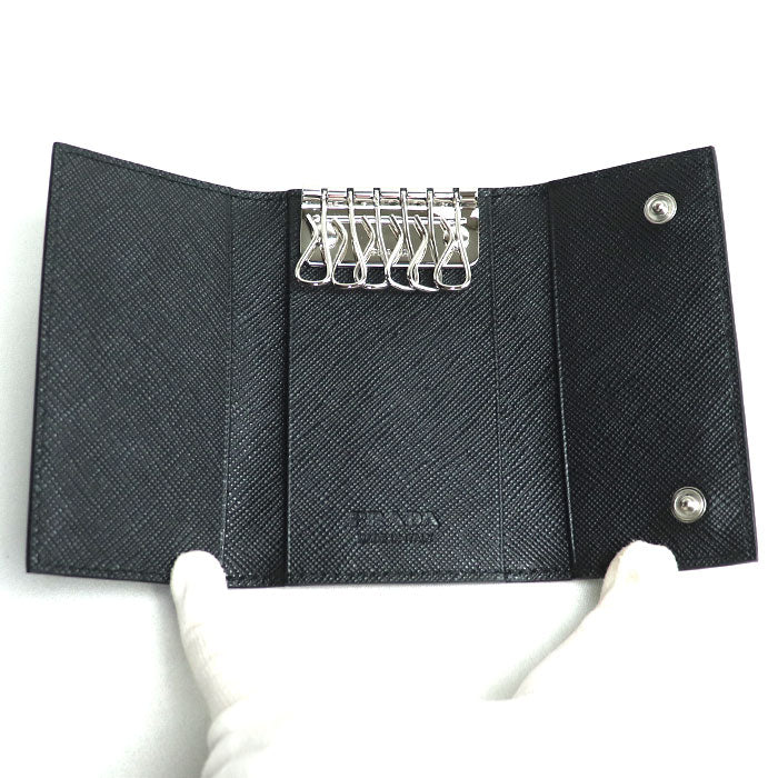 Prada Saffiano Leather Metal Key Case 2PG222