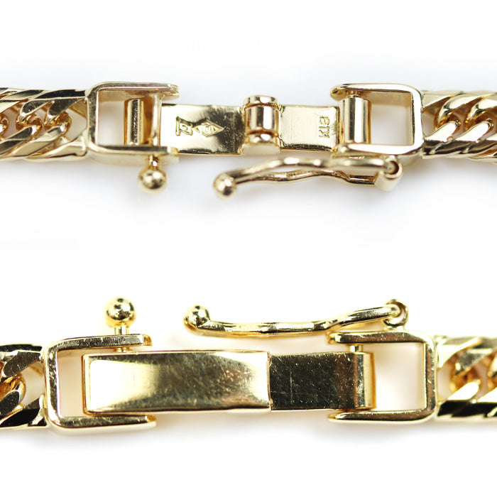 K18YG Yellow Gold Bracelet 8-Sided Triple Cut