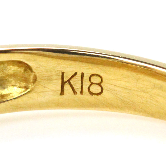 K18YG Yellow Gold Topaz Diamond Ring