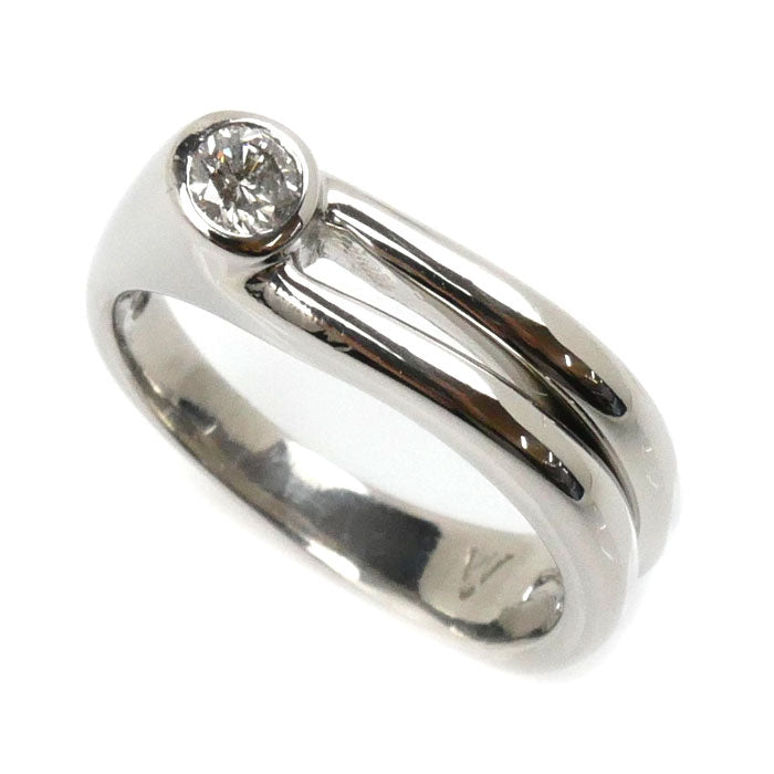 Pt900 Platinum Diamond Ring 0.10ct