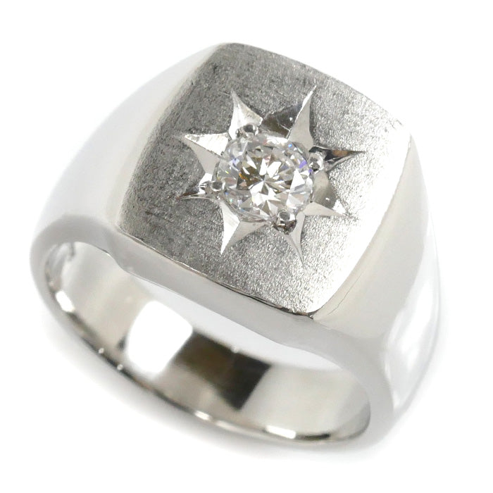 Pt900 Platinum Diamond Ring 0.502ct