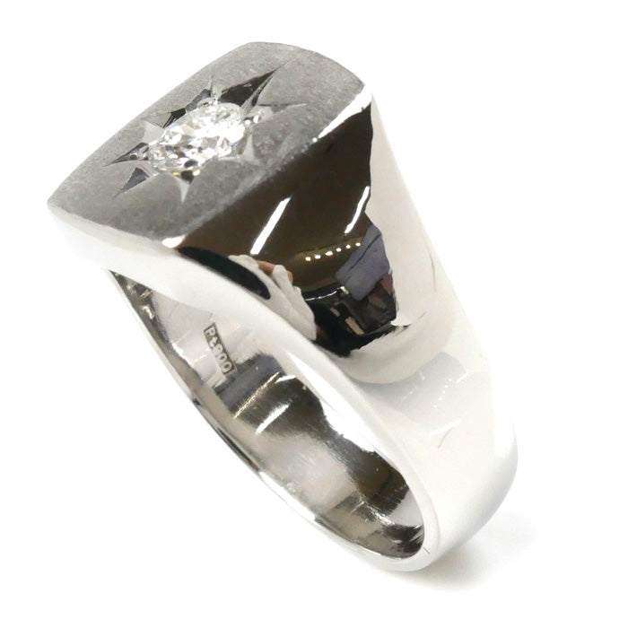 Pt900 Platinum Diamond Ring 0.502ct