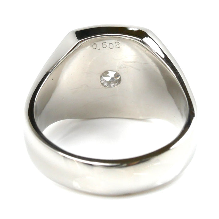 Pt900 Platinum Diamond Ring 0.502ct