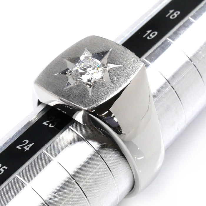 Pt900 Platinum Diamond Ring 0.502ct