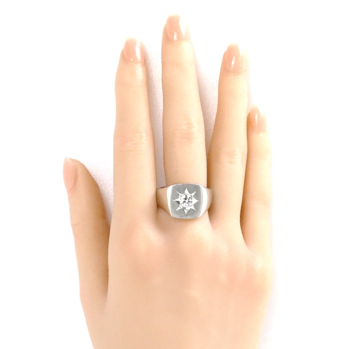 Pt900 Platinum Diamond Ring 0.502ct