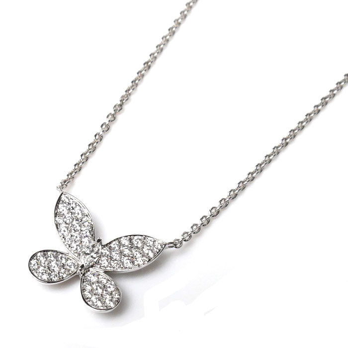 GRAFF K18WG White Gold Diamond Butterfly Necklace