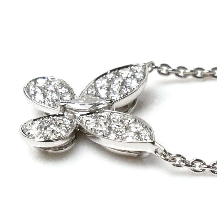 GRAFF K18WG White Gold Diamond Butterfly Necklace