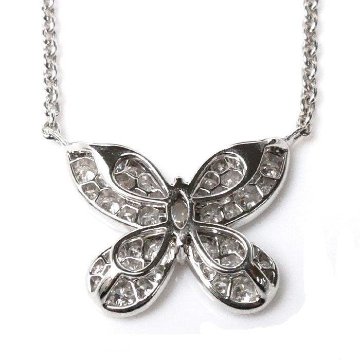 GRAFF K18WG White Gold Diamond Butterfly Necklace