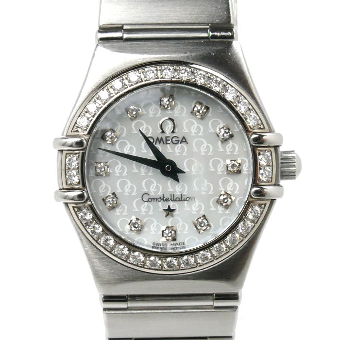 Omega Constellation Quartz Watch Diamond Bezel