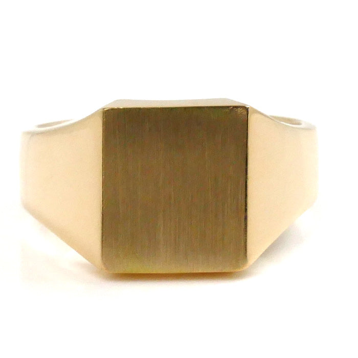 K18YG Yellow Gold Signet Ring Size 22