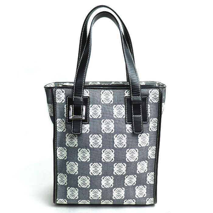 Loewe Anagram Canvas Leather Tote Bag