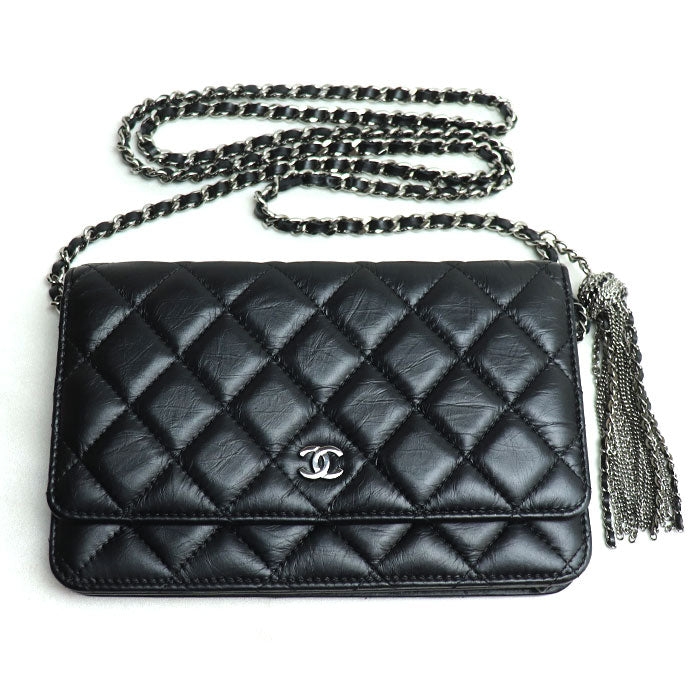 Chanel Vintage Matelasse Chain Wallet Shoulder Bag