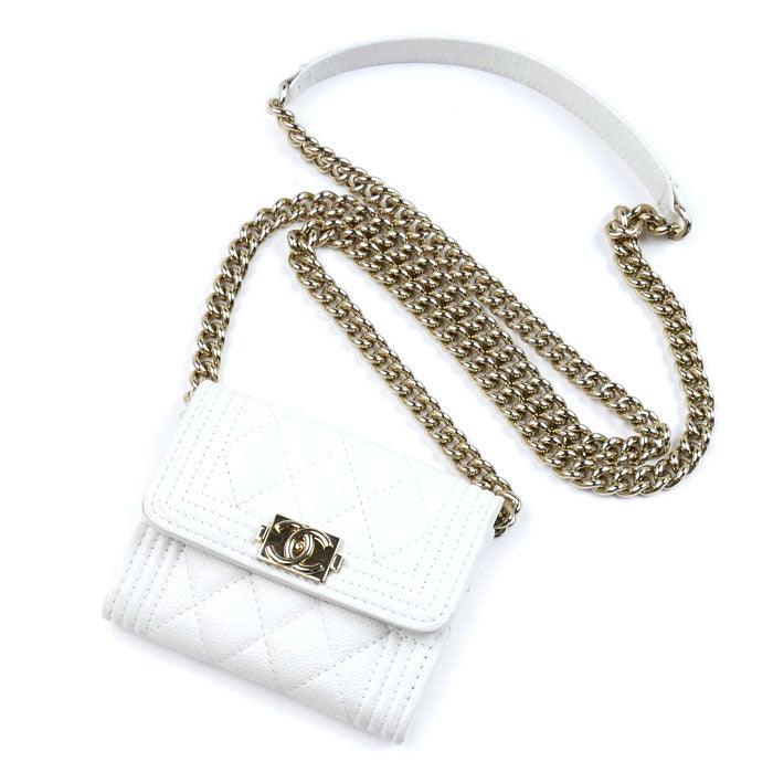 Chanel Boy Mini Chain Wallet Shoulder Bag