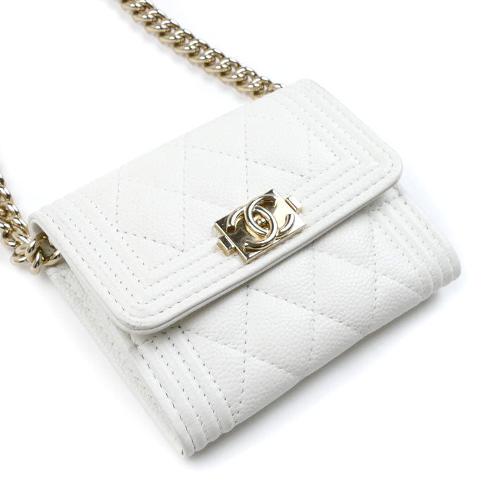 Chanel Boy Mini Chain Wallet Shoulder Bag