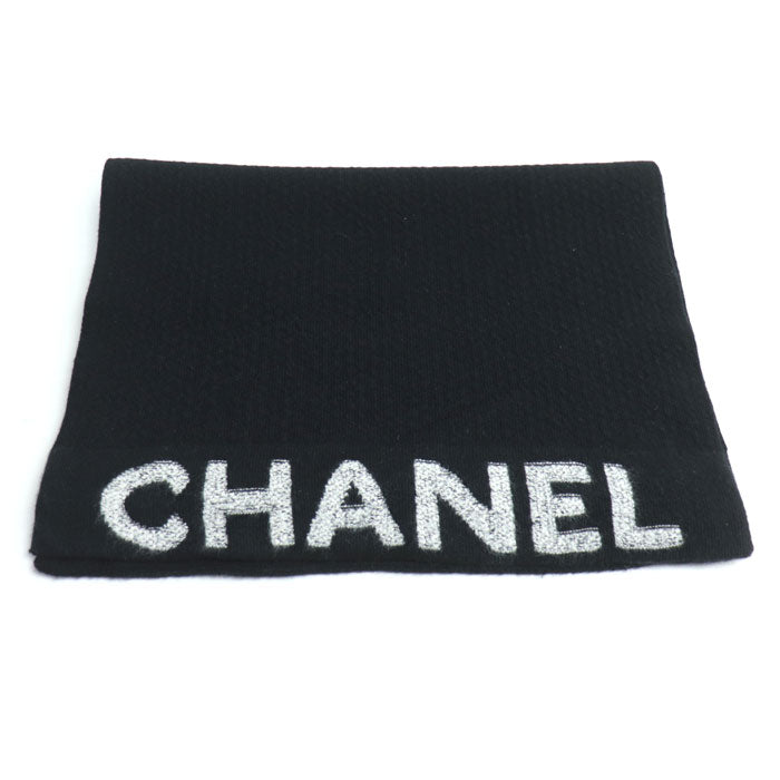 Chanel Logo Wool Cashmere Scarf