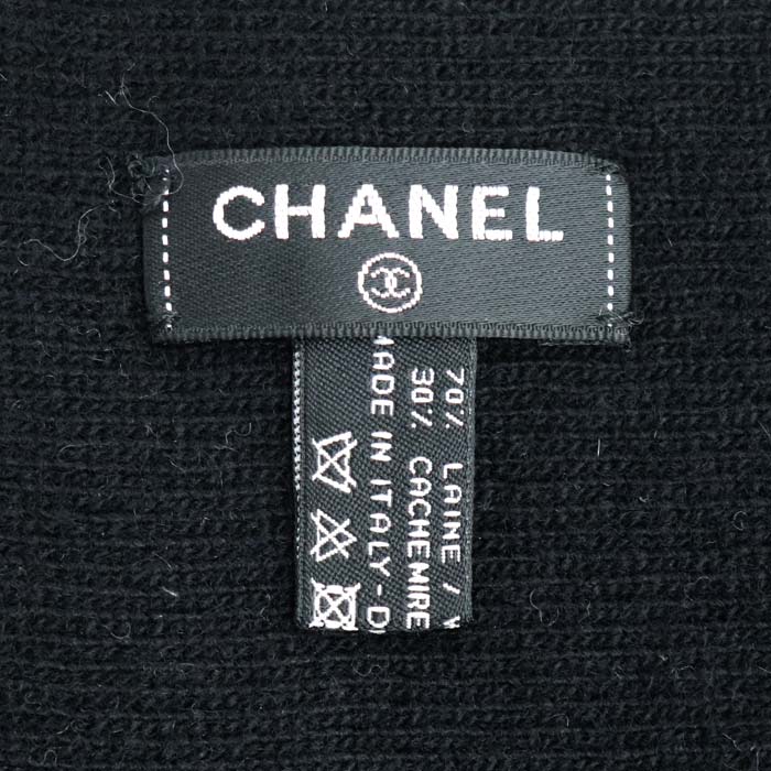 Chanel Logo Wool Cashmere Scarf