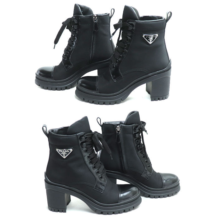 Prada Triangle Logo Re-Nylon Ankle Boots