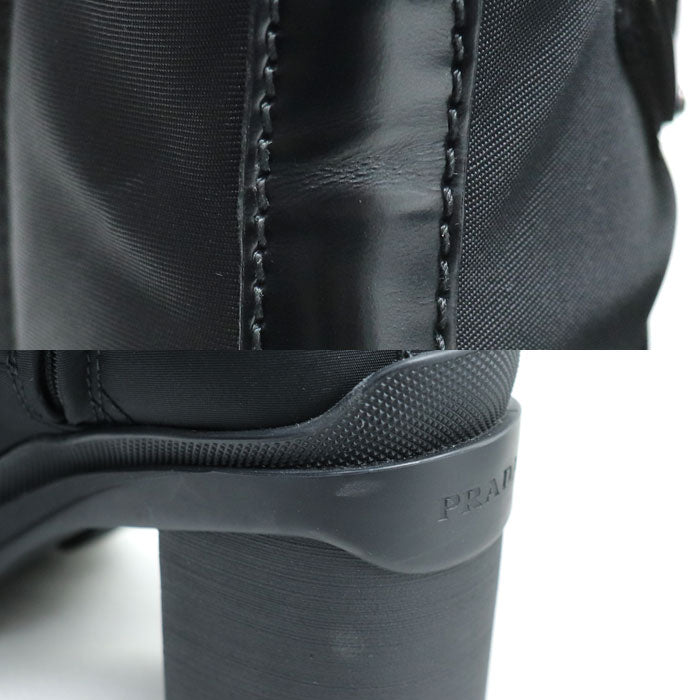 Prada Triangle Logo Re-Nylon Ankle Boots