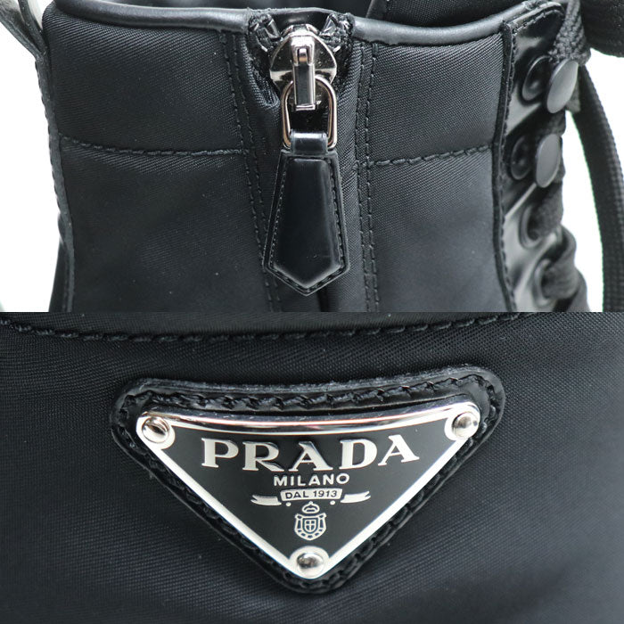 Prada Triangle Logo Re-Nylon Ankle Boots