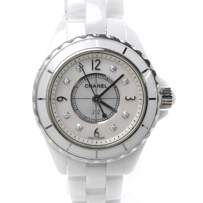 Chanel J12 White Ceramic Diamond Quartz Watch