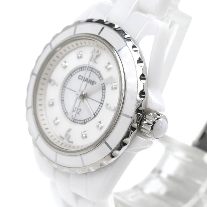 Chanel J12 White Ceramic Diamond Quartz Watch